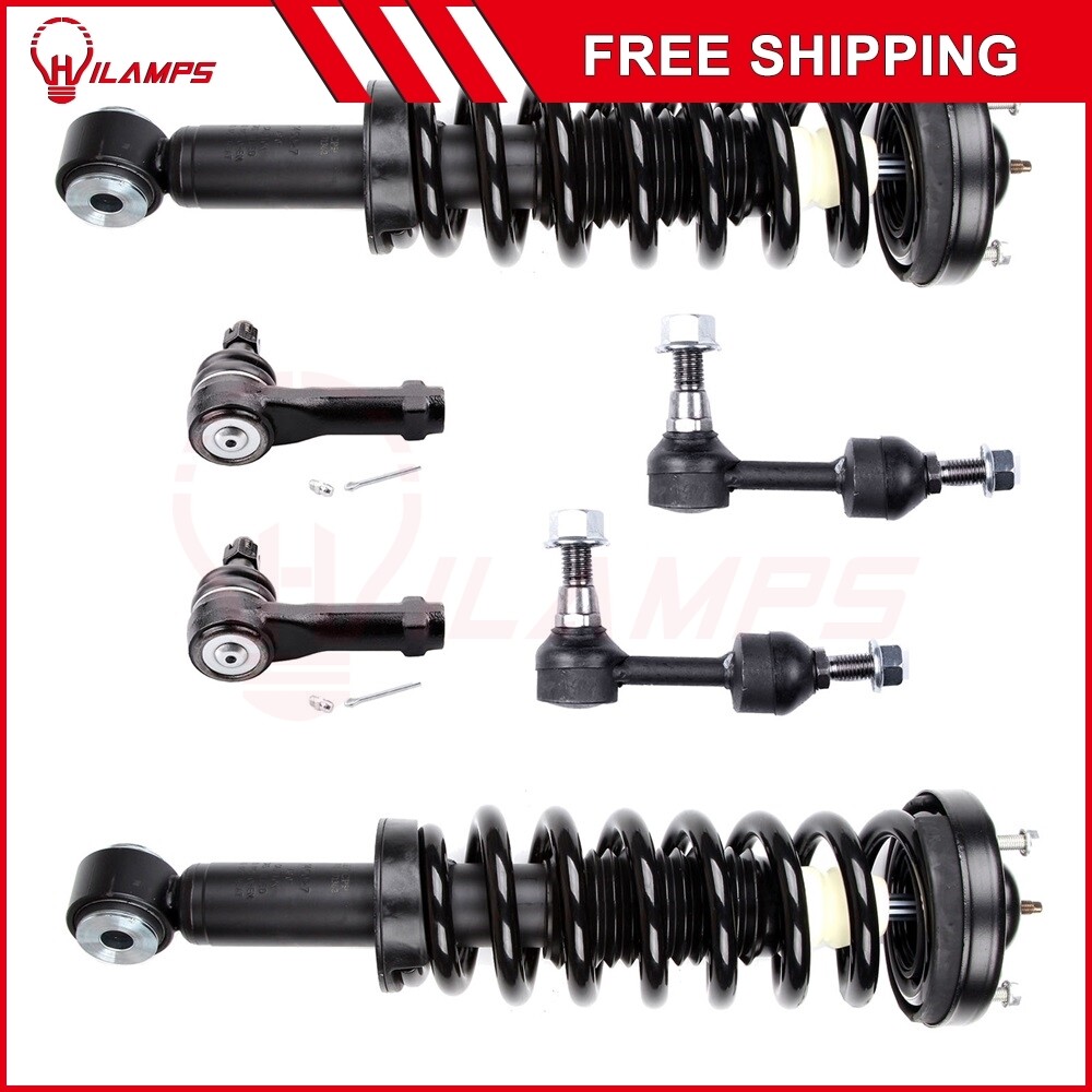 04-05 Ford F-150 2WD Front Suspension Kit with Struts Springs Sway Links & Tie Rods
