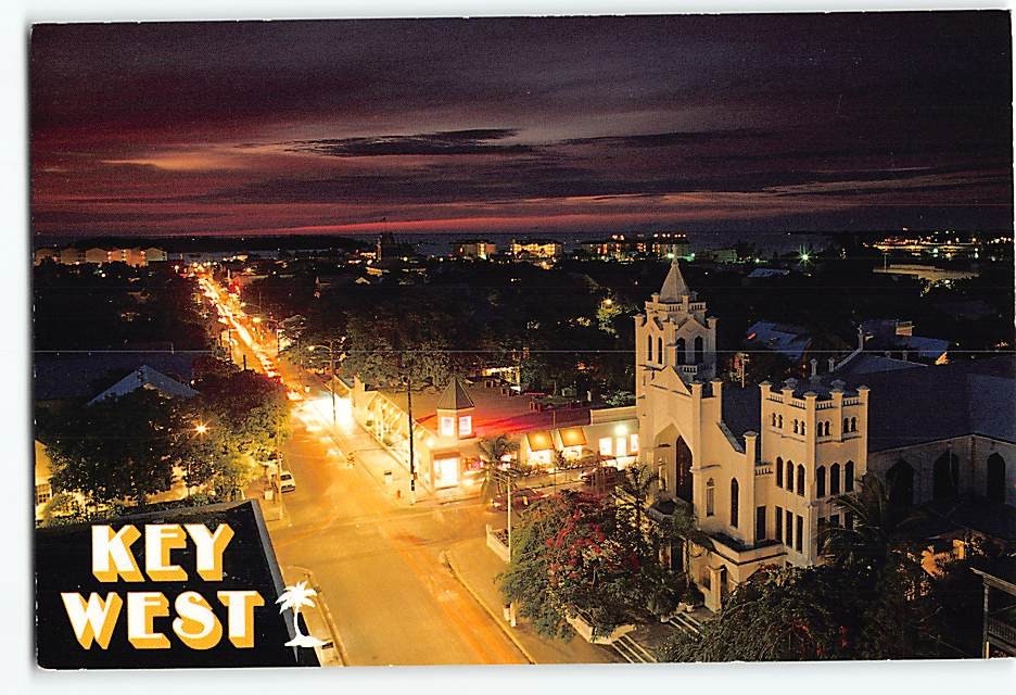 Postcard Duvall Street Key West Florida USA