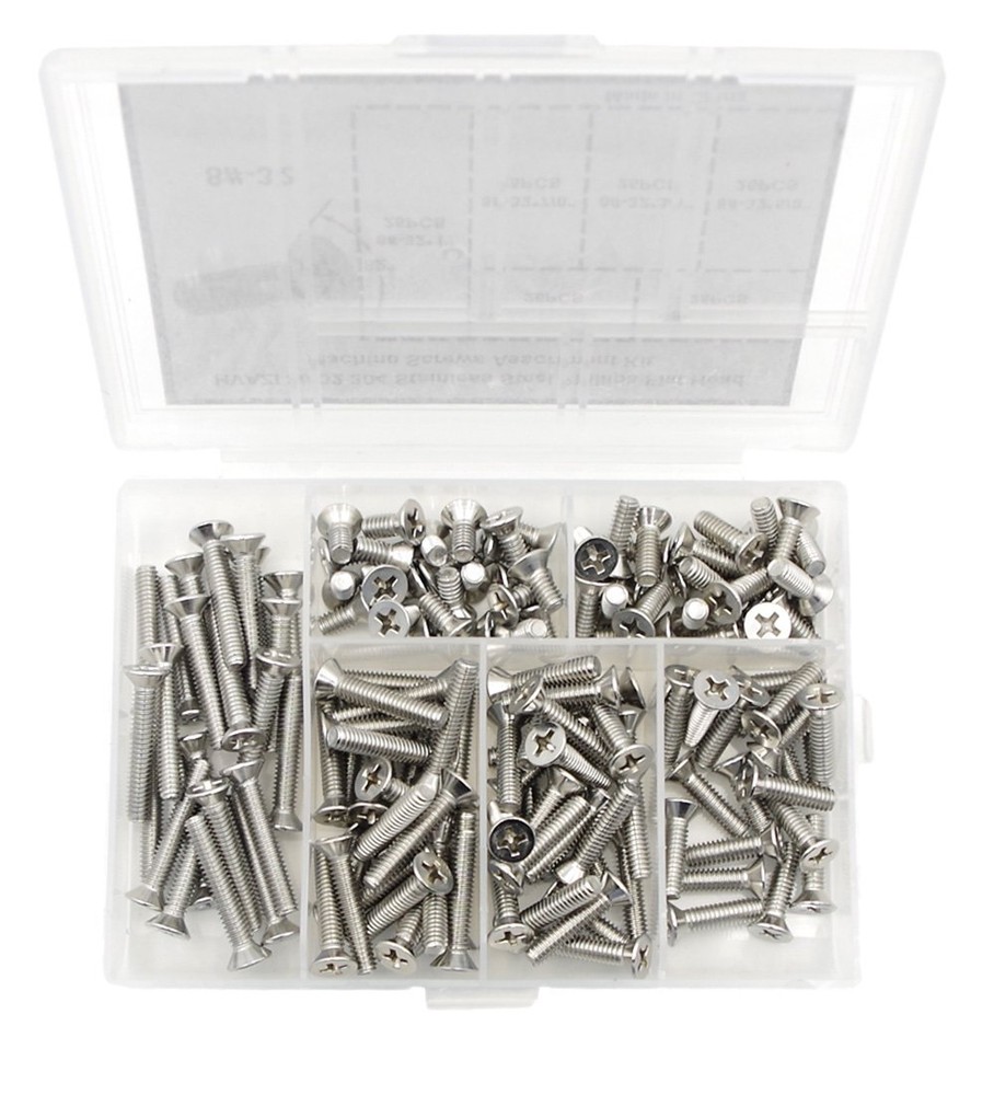 HVAZI 8#-32 304 Stainless Steel Phillips Flat Head Machine Screws Assortment ...