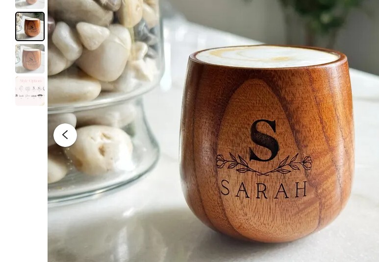 Personalized Engraved Wooden Cups Laser Engraved Wedding Gift Glasses