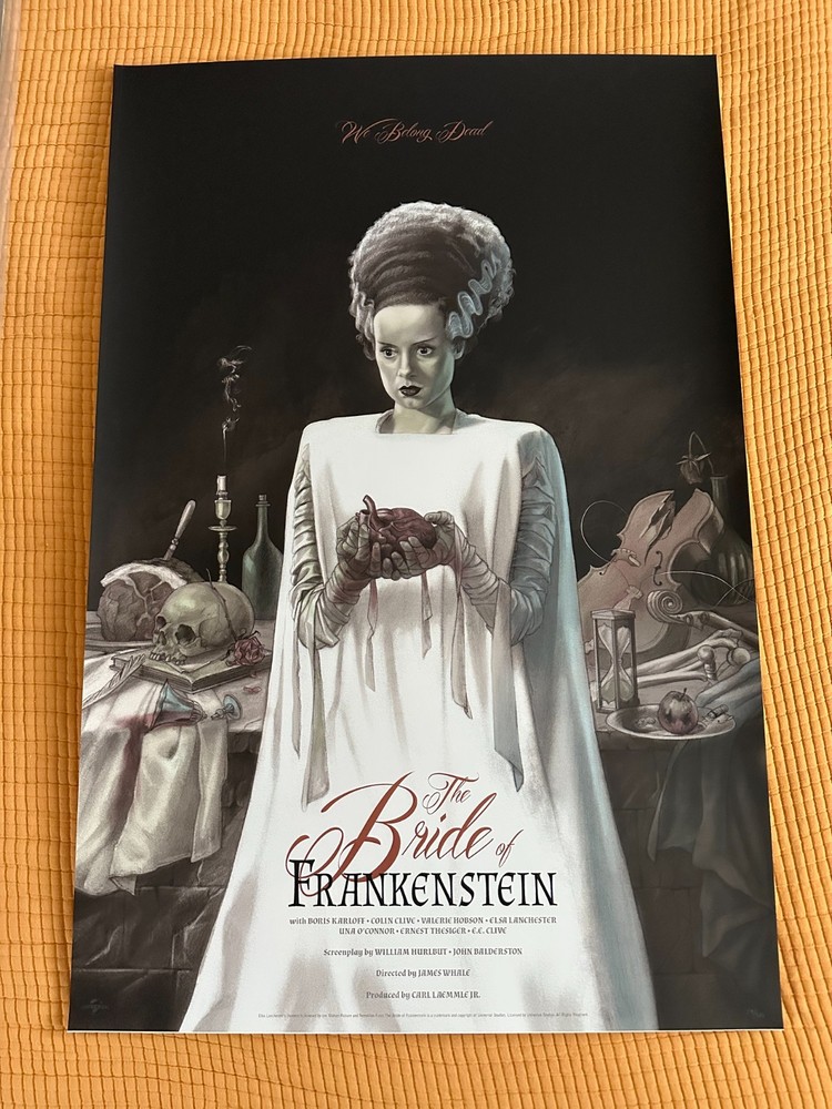 Limited Edition Bride of Frankenstein Print - Jonathan Burton/Mondo