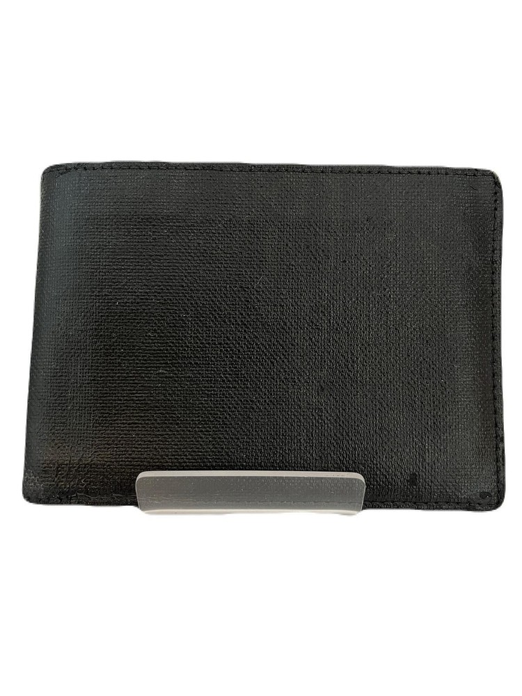 Dior Black Leather Fold Wallet Pre-Owned Model T1552-4