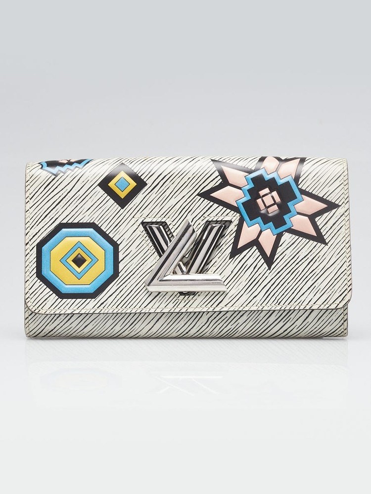 Louis Vuitton Limited Edition Multicolor Aztec Epi Leather Twist  Wallet