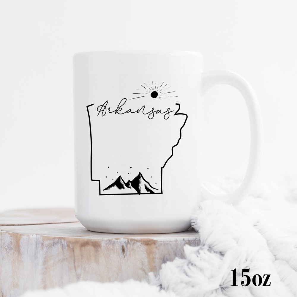 Arkansas Themed Enamel Camping Mug Gift for Outdoor Lovers and Campers  
