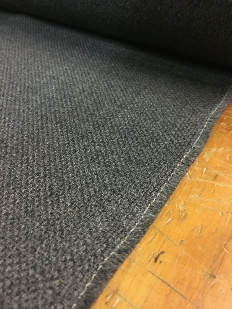 7 yards Designtex Trace Smoke Gray Textured Wool Upholstery Fabric Sale Ends 3/10