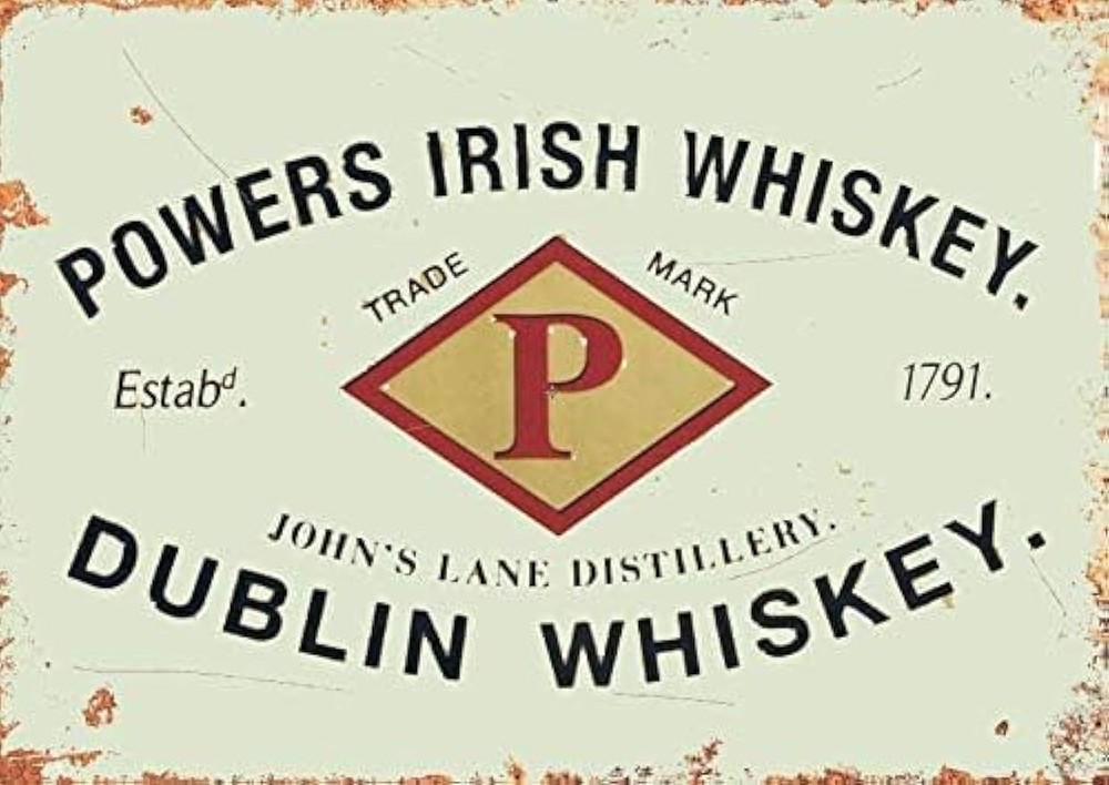 Powers Irish Whiskey Bar Tin Metal Signs Retro Pub Plaque Man Cave Alcohol Garag