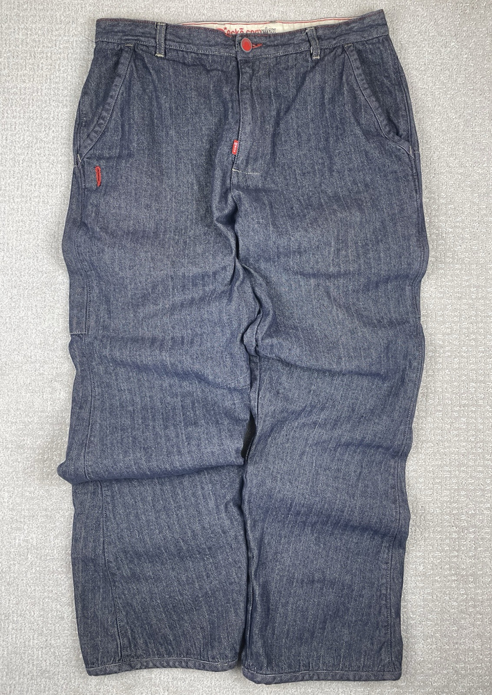 Vintage Y2K ECKO Unltd Baggy Wide Leg Jeans Men’s Size 36 Red Tab Flap Pocket