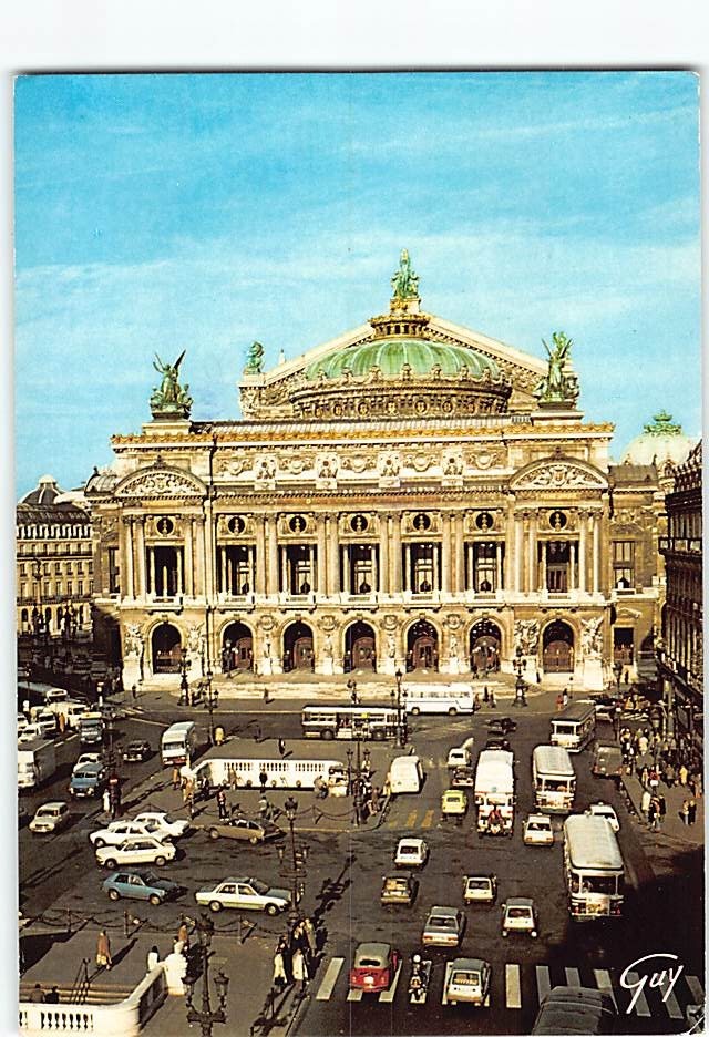 Postcard La place et le théâtre de l Opéra Paris France