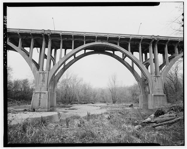 Photo:Ashtabula Ohio Open Spandrel Arch Bridge View North 1900s