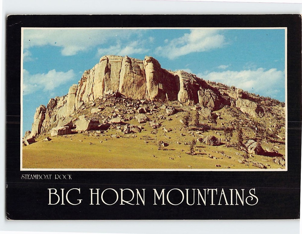 Postcard Steamboat Rock Big Horn Mountains Wyoming USA