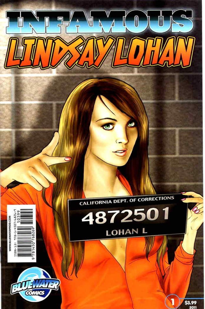 Infamous Lindsay Lohan Mugshot Bluewater #1 VF/NM Comic - Combined Shipping