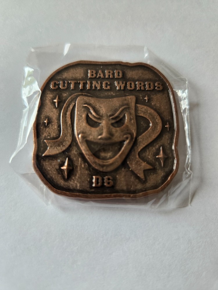 Dungeons & Dragons Acererak's Treasure Packs: Bard Cutting Words D6 Coin-image