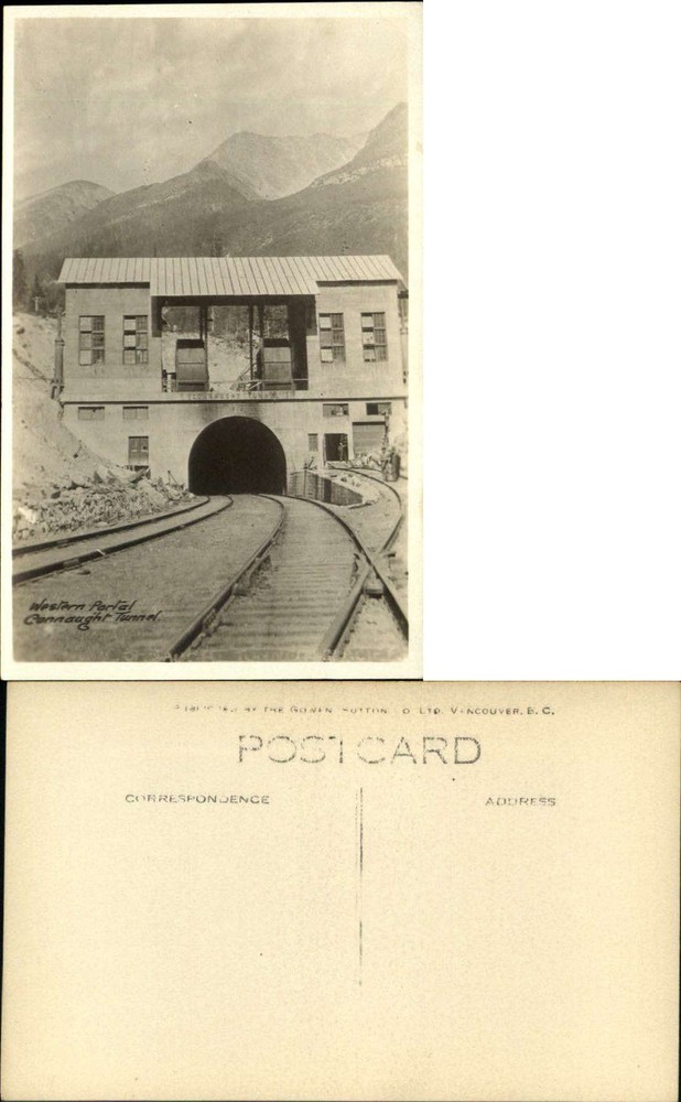 Connaught Tunnel Western Portal British Columbia Canada Gowen Sutton RPPC
