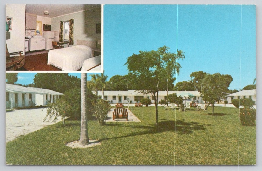 Bradenton Florida Ray's Motel Court Inc. Vintage Postcard FL Gulf Beach