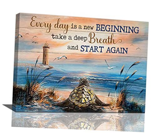 Bathroom Decor Wall Art Beach Blue Ocean Lighthouse 20L