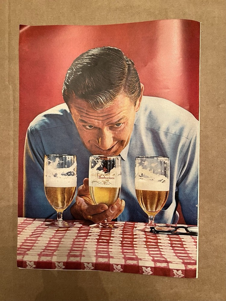 Vintage 1966 Budweiser Beer Print Ad