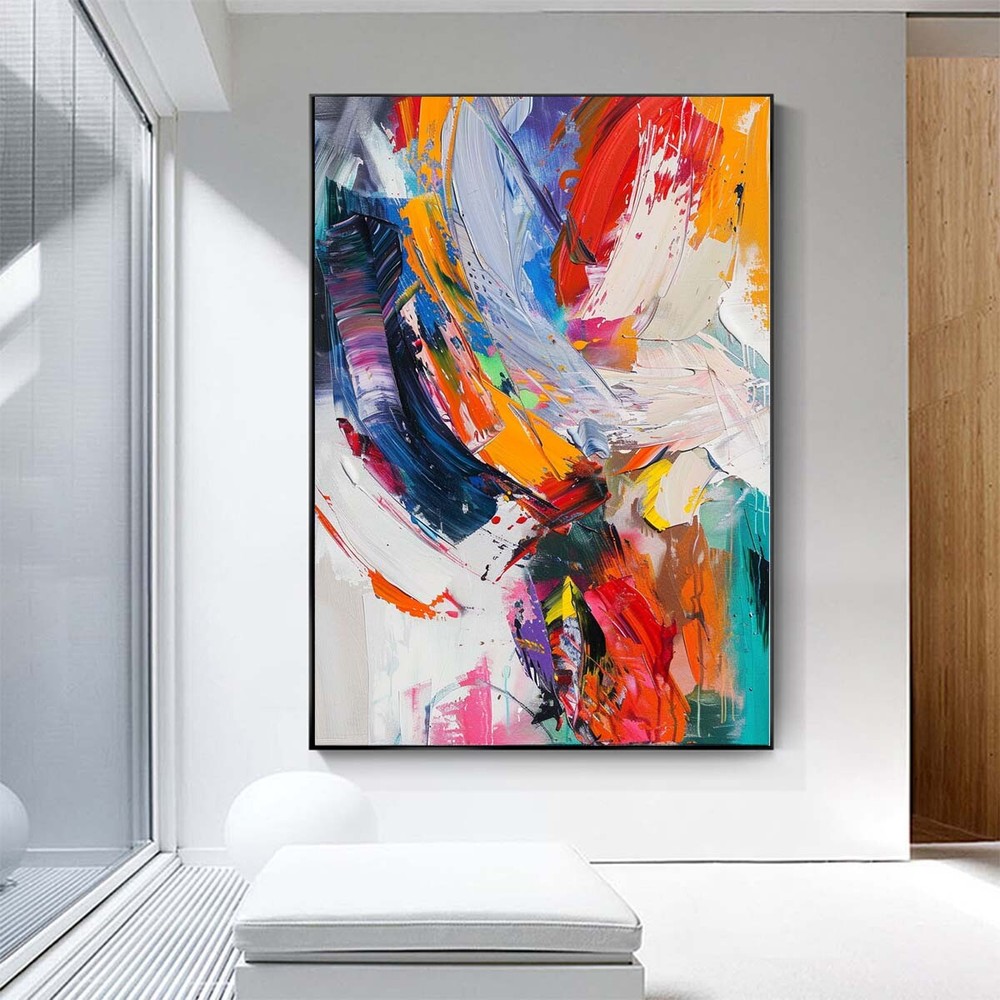 Original Living Room Art Canvas Art Modern Abstract Paintings purple Wall Art