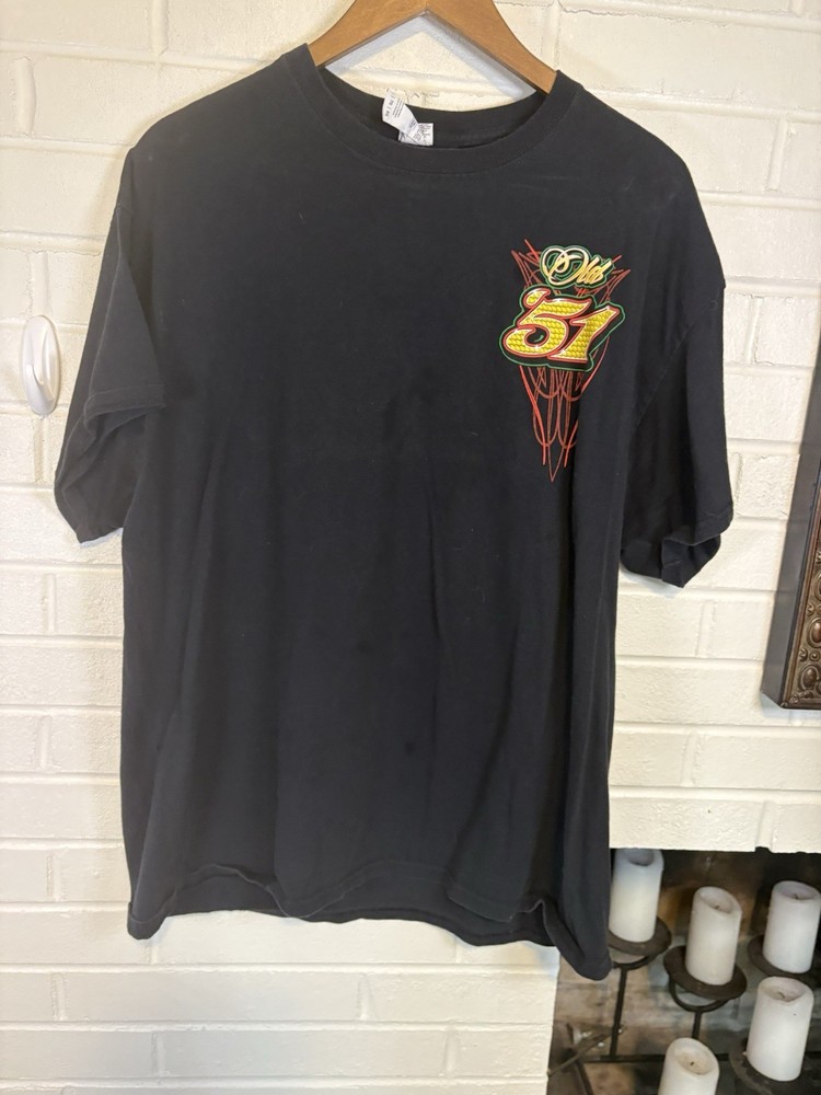 Black Gilden XL Racing T-Shirt“Old 51” Pro Modified drag Car