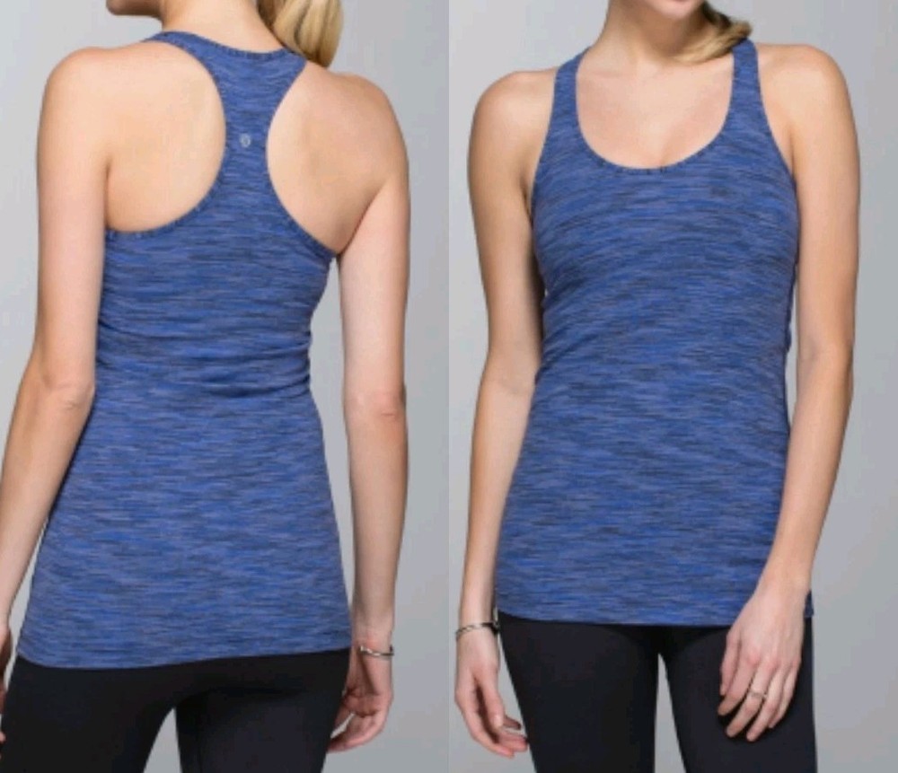 Lululemon Cool Racerback Wee Are From Space Cadet Blue Yoga Athletic Tank Top! 6