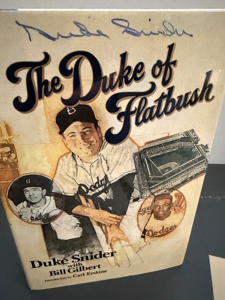 Duke of Flatbush by Duke Snider and Bill Gilbert 1988, Hardcover Signed
