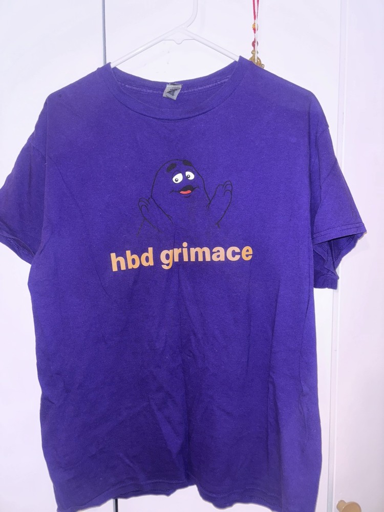 Happy Birthday Grimace McDonald's Purple T Shirt Size Large