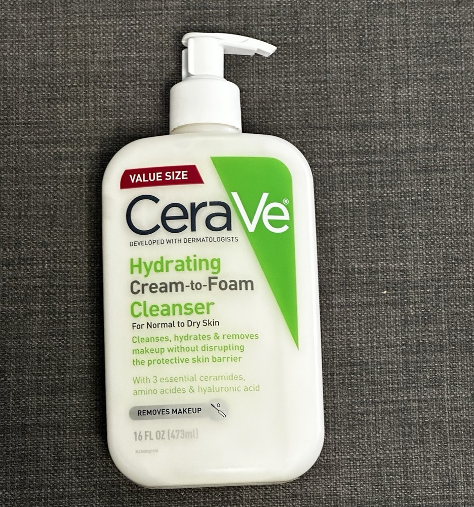 CeraVe Hydrating Cream to Foam Cleanser 16 oz Normal to Dry Skin Fragrance Free