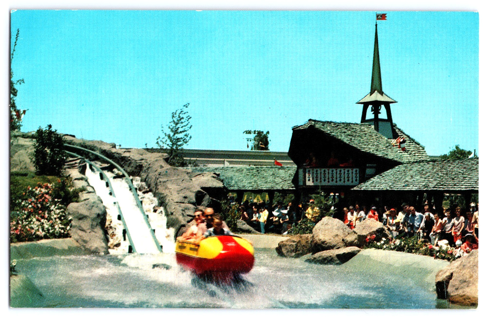 Anaheim California Disneyland Magic Kingdom Bobsled Ride Vintage Photo Postcard