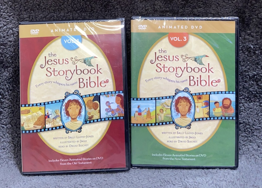 The Jesus Storybook Bible DVDs Vol 1 & 3 Animated Bible Stories Zonder Kids NEW