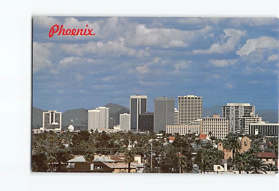 Postcard North Central Avenue Phoenix Arizona USA North America