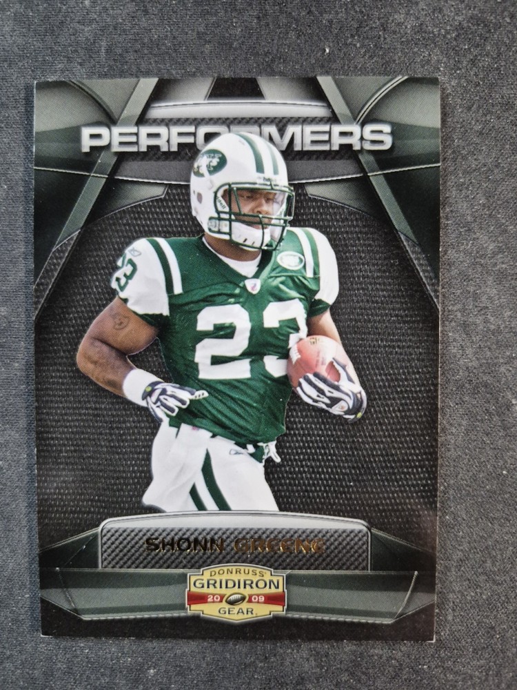 2009 Donruss Gridiron Gear Performers Gold /100 Shonn Greene RC #7 Jets Football