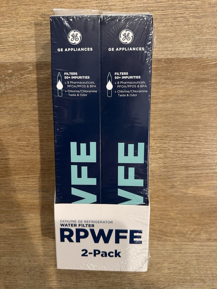 GE RPWFE Genuine Refrigerator Water Filter 2-Pack OEM New Factory Sealed