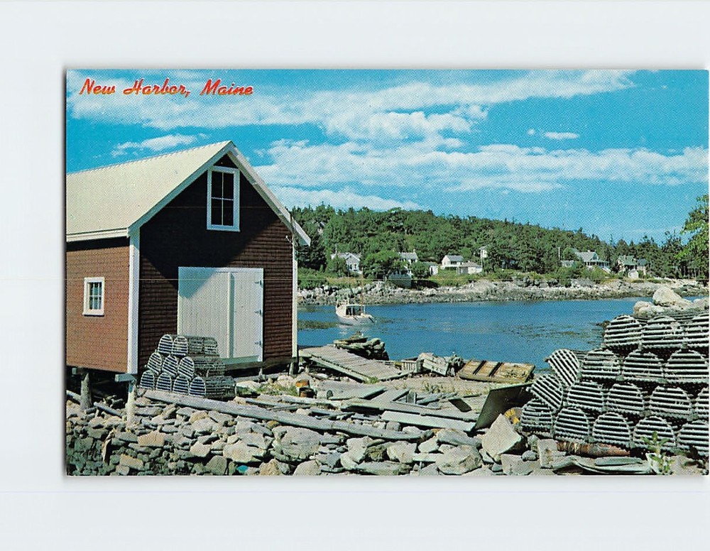 Postcard View Of Quaint Back Cove  Maine