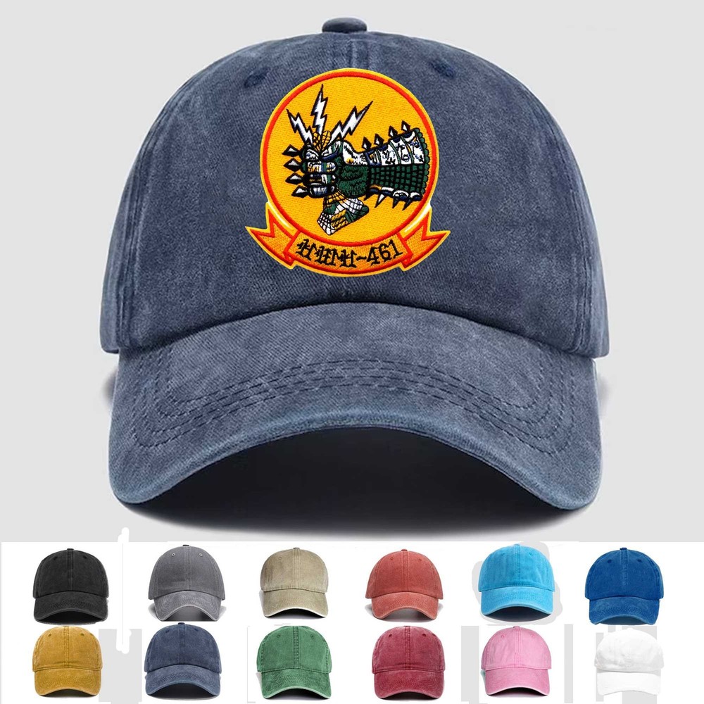 Custom Embroidered Hat HMH-461 Heavy Hauler Helicopter Squadron, Veteran Cap