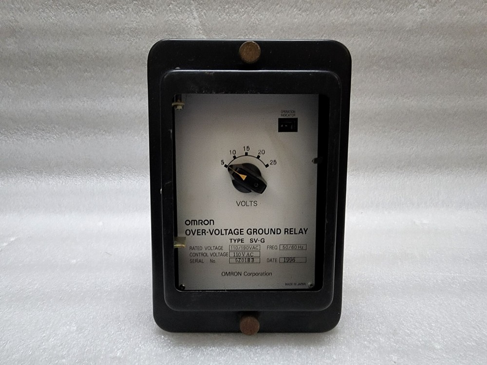 OMRON SV-G OVER-VOLTAGE GROUND RELAY 110VAC