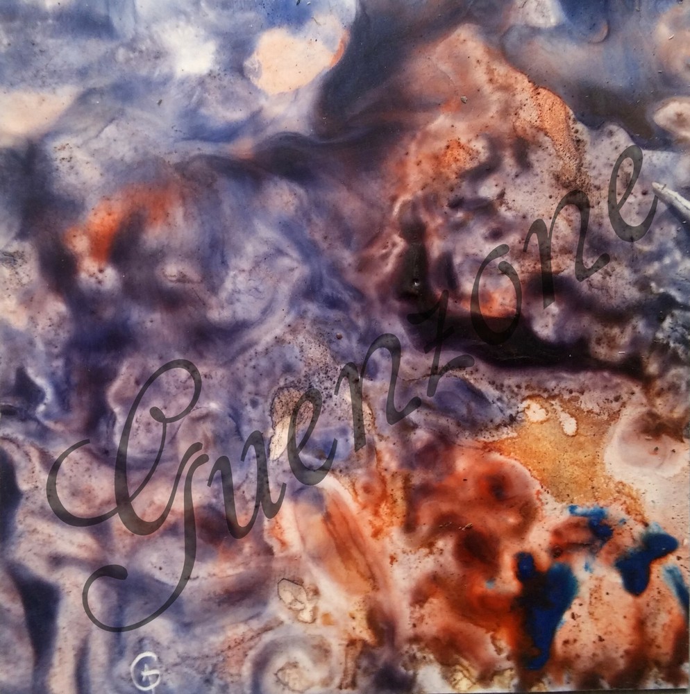 Vibrant encaustic abstract modern art painting hand-signed wax artwork  -image