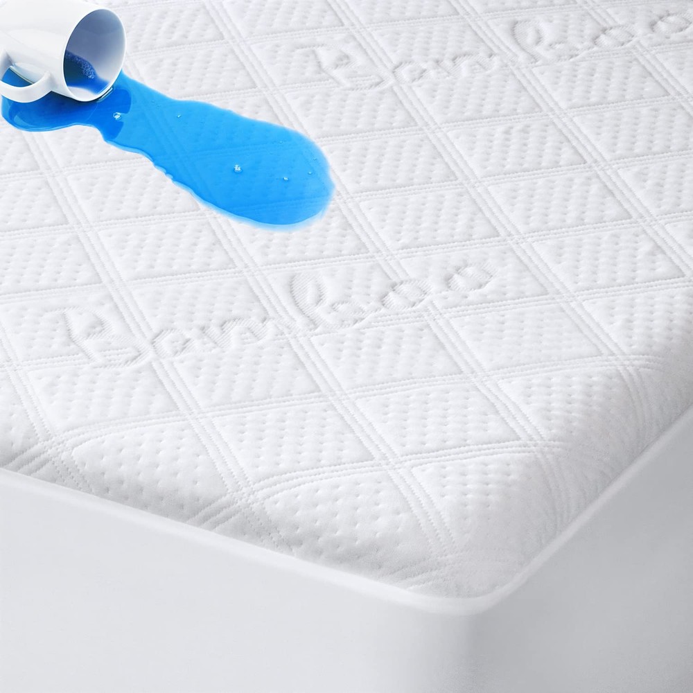 Queen Mattress Protector, Waterproof Noiseless Mattress Cover with Deep Pocke...