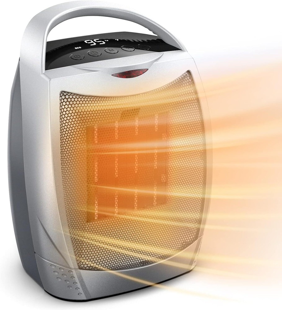 Timer Portable Heater with Thermostat Space Heaters for Indoor Use Eco M...