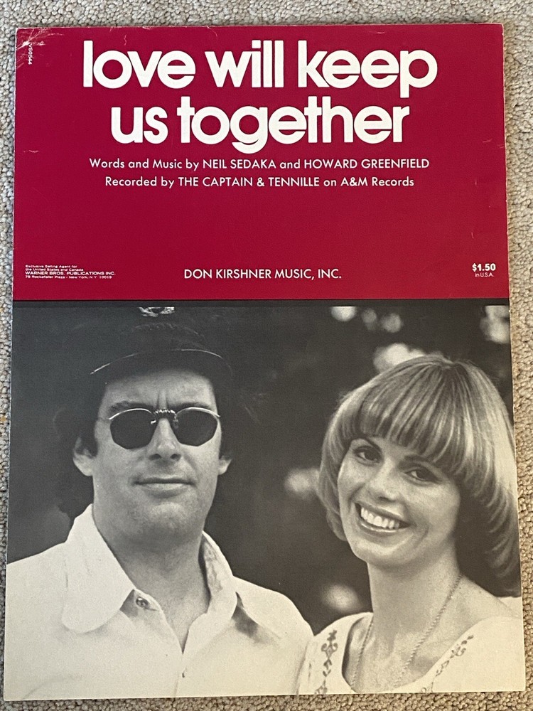 1975 LOVE WILL KEEP US TOGETHER Sheet Music CAPTAIN & TENNILLE by Sedaka