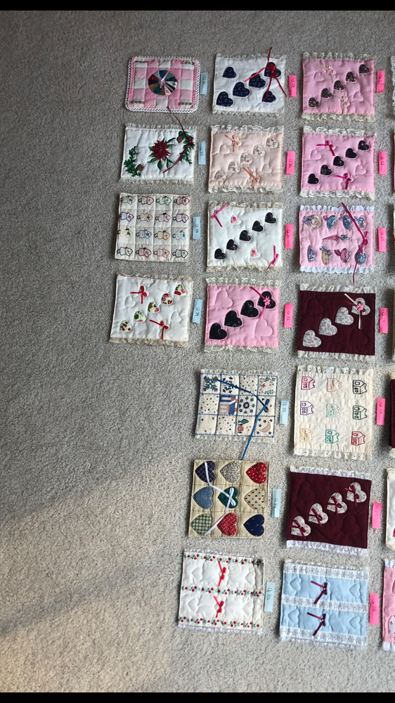 Vintage handmade miniature dollhouse quilts, All made in 1990's