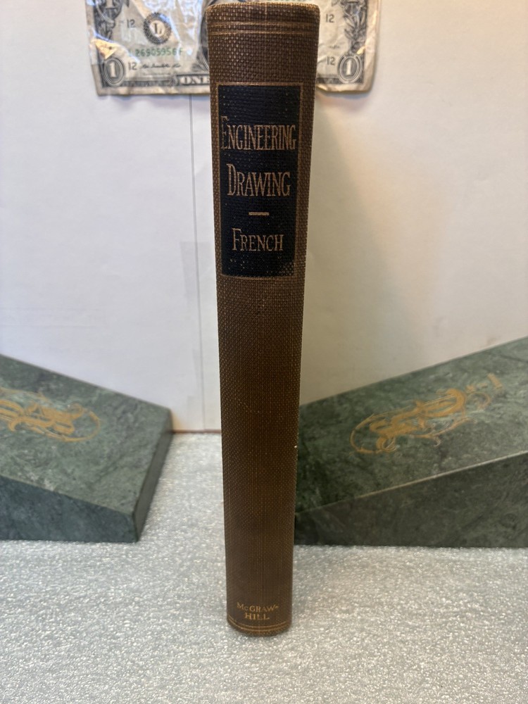 1924 Manual of Engineering Drawing Thomas E French McGraw Hill Hardcover