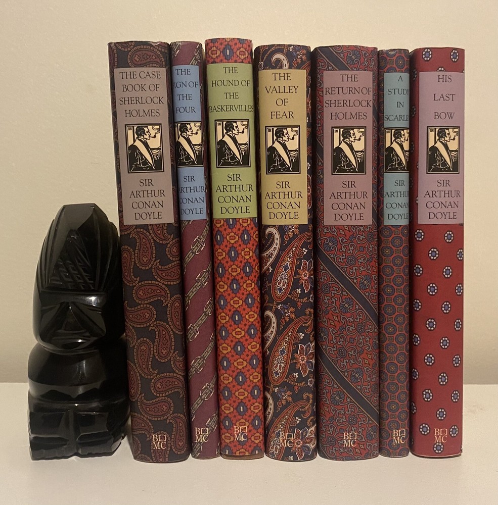x7 Sherlock Holmes RARE Book of the Month Club Doyle Hardcover Book Set