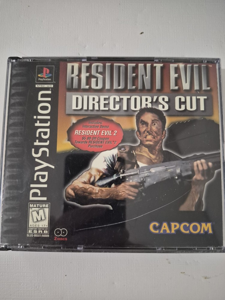 Resident Evil Director's Cut PS1 PlayStation 1 Complete CIB + Demo Black Label