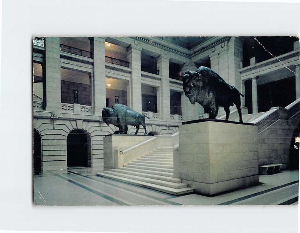 Postcard Grand Staircase to the Legislative Assembly Winnipeg Manitoba Canada