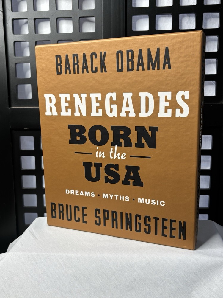 Renegades Born in the USA Obama + Springsteen SIGNED 1st First Print Edition NEW
