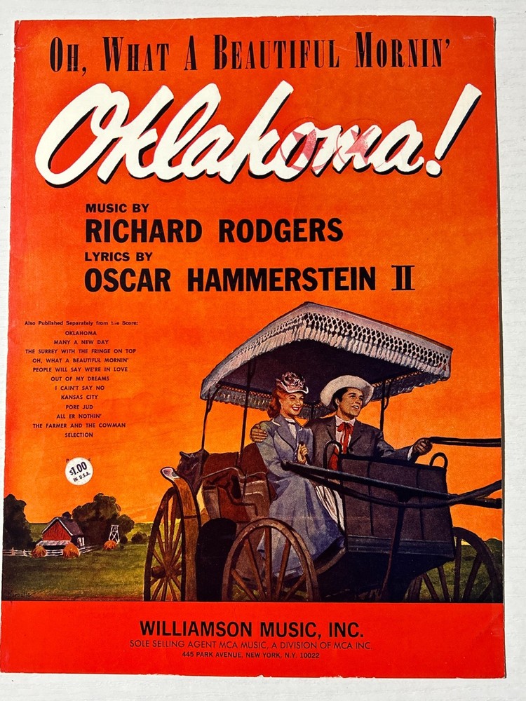 Sheet Music oh what a beautiful mornin - oklahoma - rodgers hammerstein