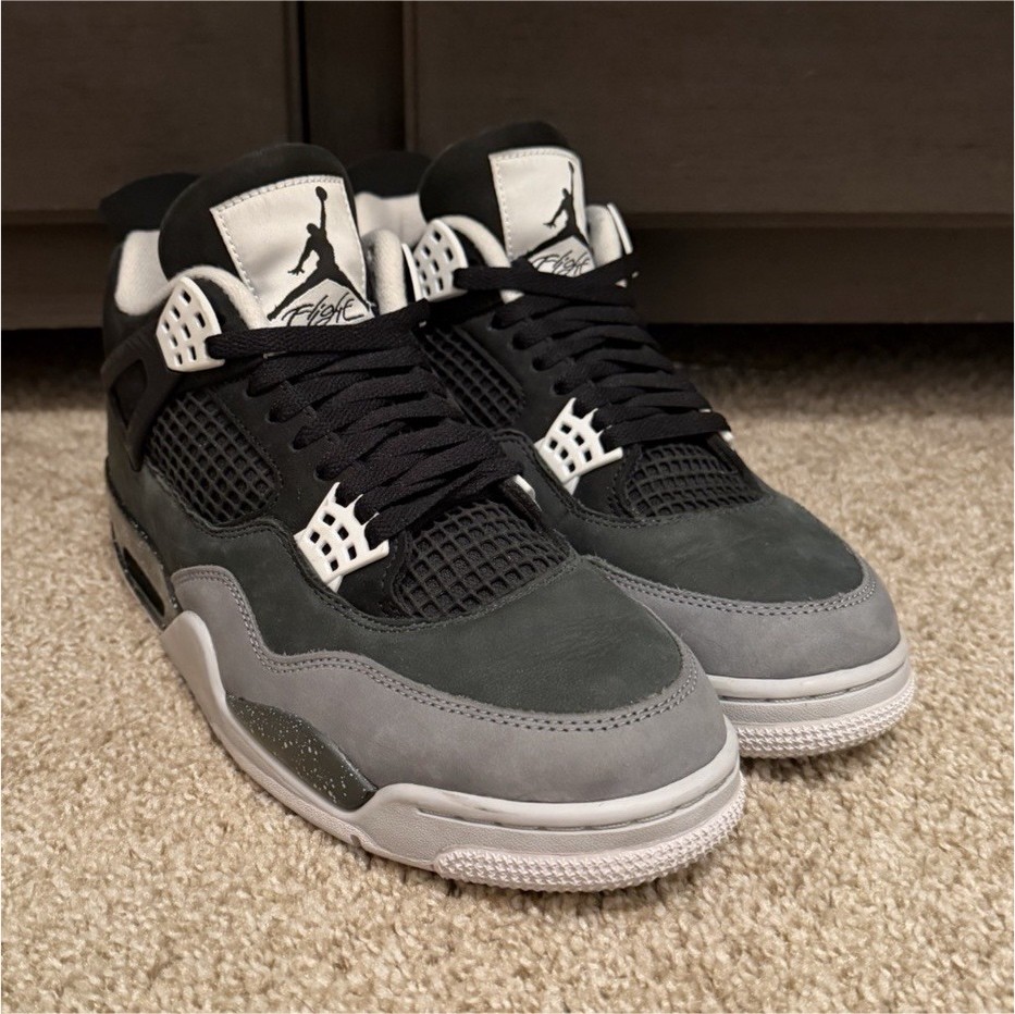 Air Jordan 4 Retro “Fear” 2024 Black ,Grey, and White Suede Sneaker