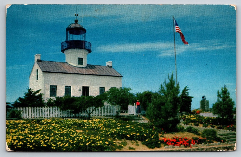 California San Diego Point Loma Lighthouse Postcard, C5