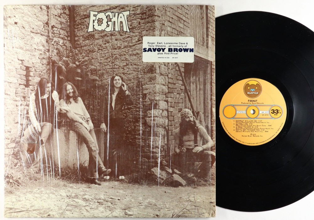 Foghat - S/T LP - Bearsville VG+ Shrink