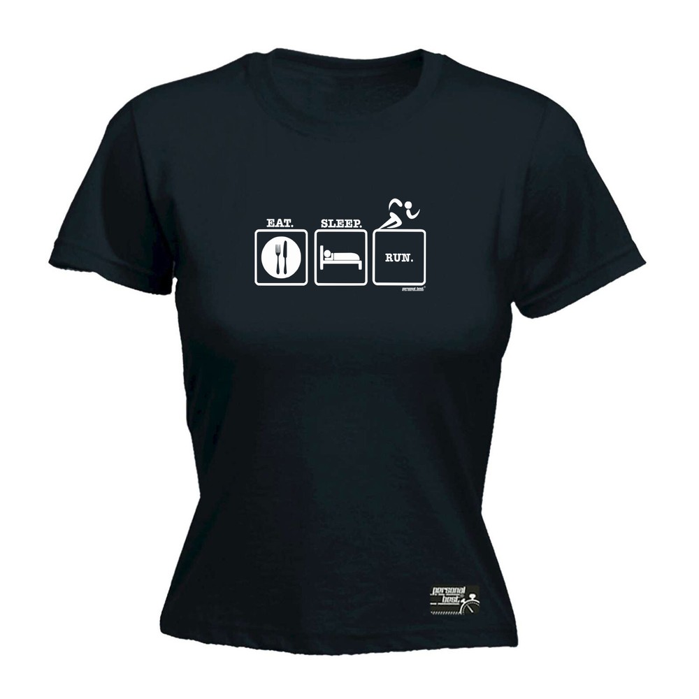Running Pb Eat Sleep Run - Womens T Shirt Funny T-Shirt Novelty gift tshirt
