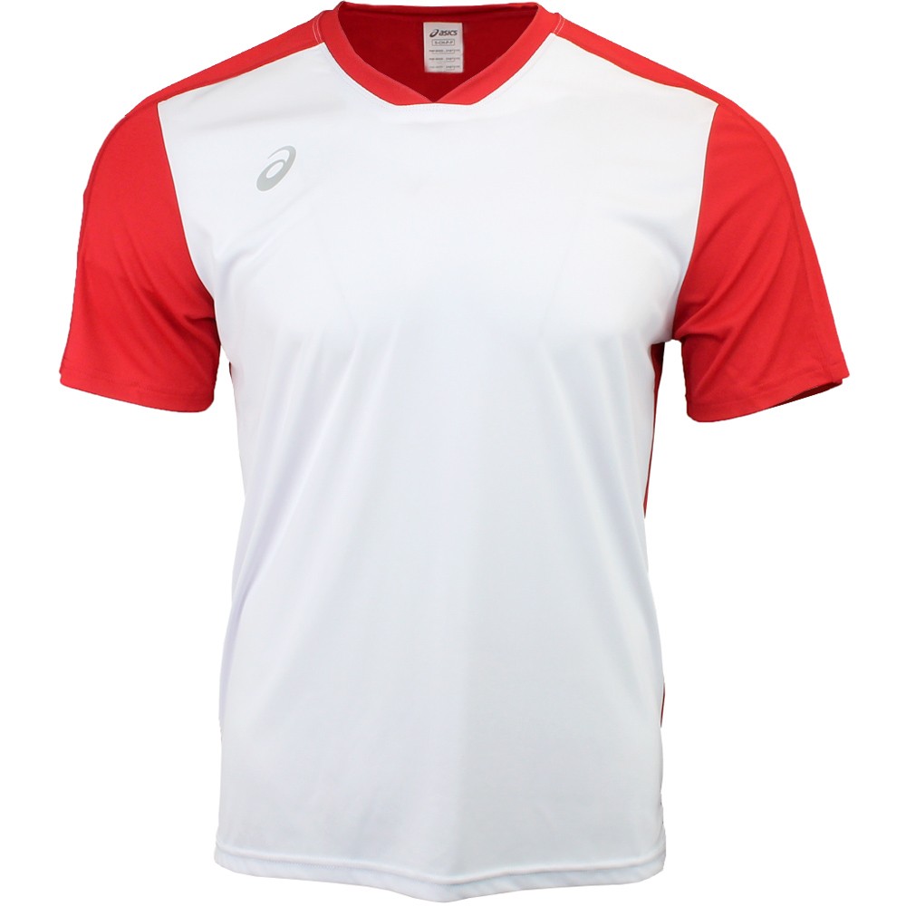 ASICS Centerline V Neck Short Sleeve Athletic T-Shirt Mens Size L  Casual Tops T
